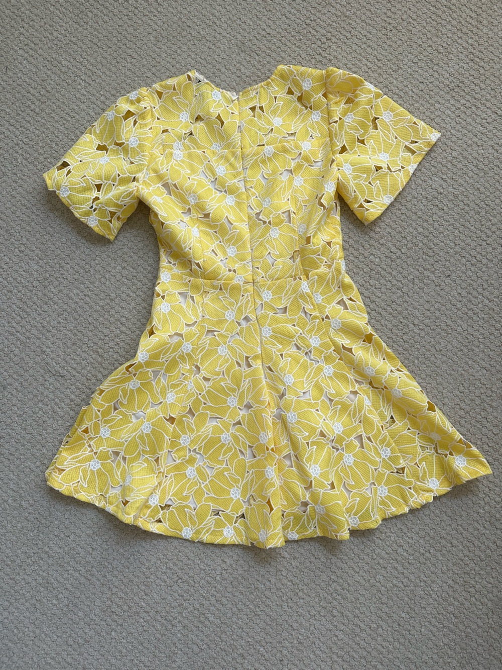 Vici Yellow Floral Lace Fit & Flare Mini Dress - Picture 5 of 7